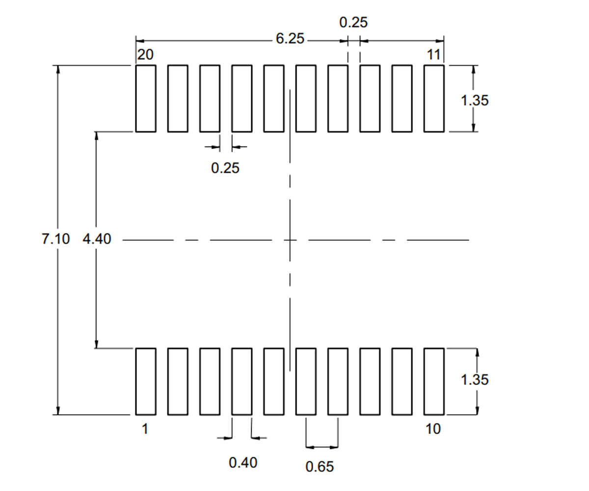 STM8S003F3P6 footprint